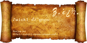 Zwickl Ágnes névjegykártya